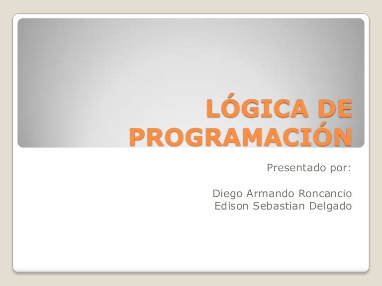 que es logica de programacion